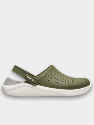crocs literide clog army green temno zelenye bosonozhki kroks lajtrajd