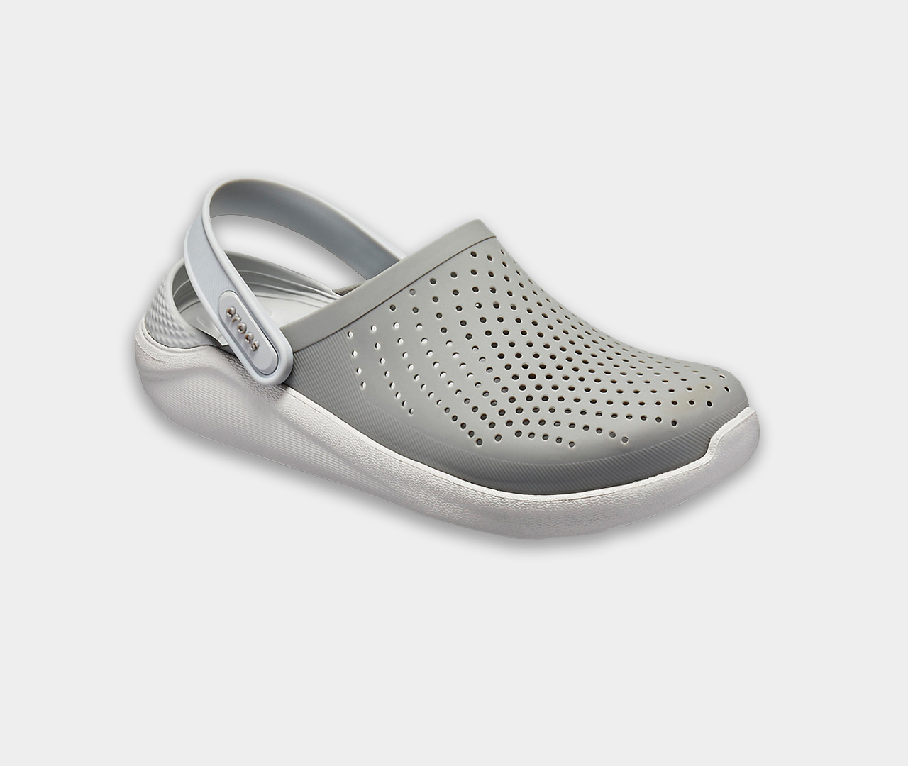 crocs literide clog smoke gray serye bosonozhki kroks lajtrajd 1