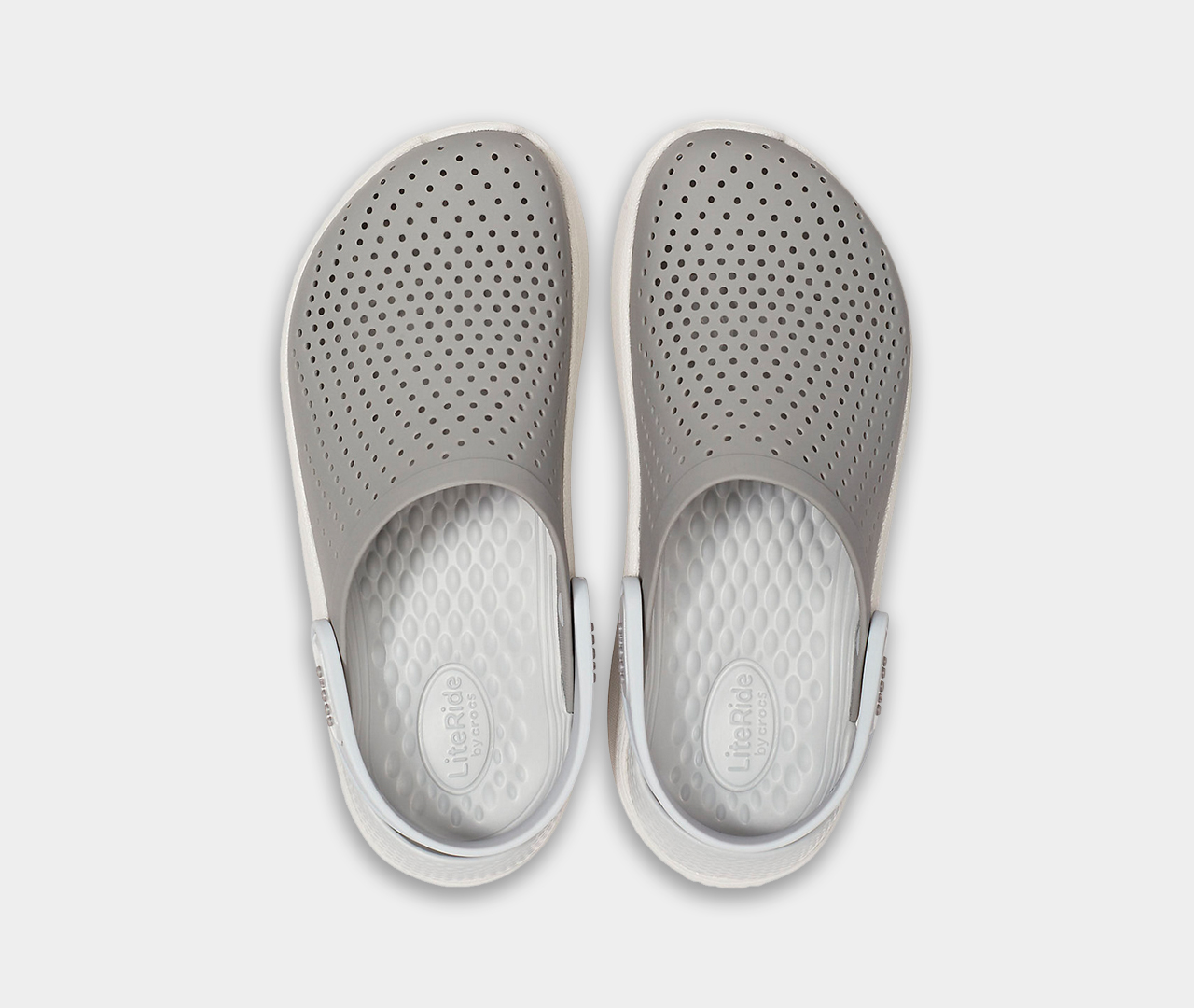 crocs literide clog smoke gray serye bosonozhki kroks lajtrajd 4