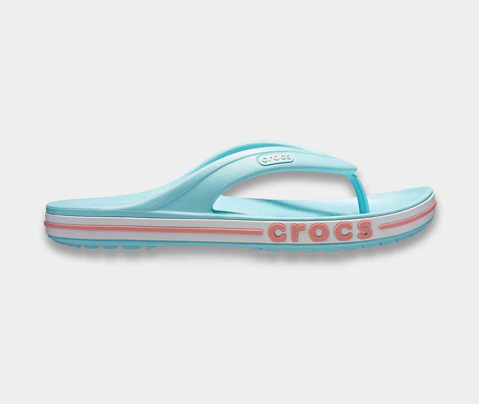 crocs bayaband flip ice blue melon 1