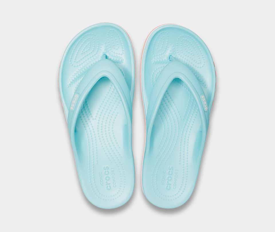 crocs bayaband flip ice blue melon 3