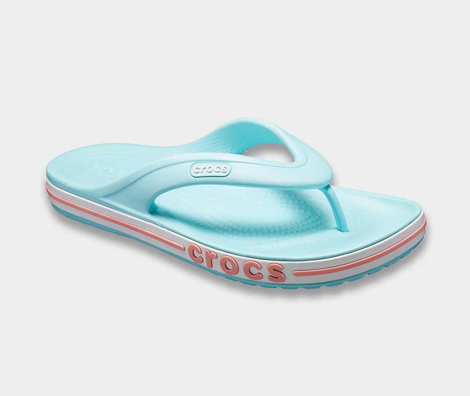 crocs bayaband flip ice blue melon 4
