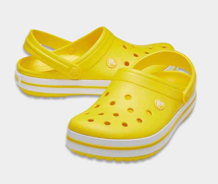 crocs crocband lemon white 5 1