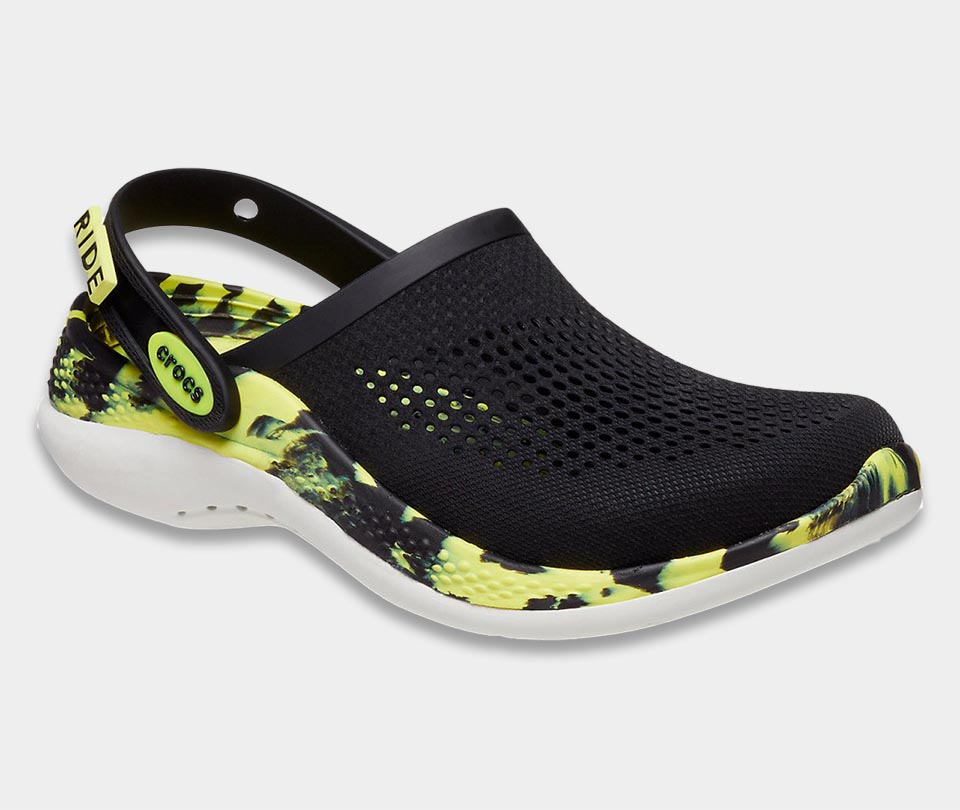 crocs literide 360 clog blackcitrus marbled 206708 2