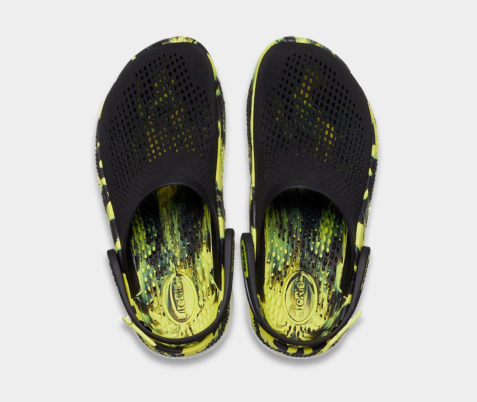 crocs literide 360 clog blackcitrus marbled 206708 3