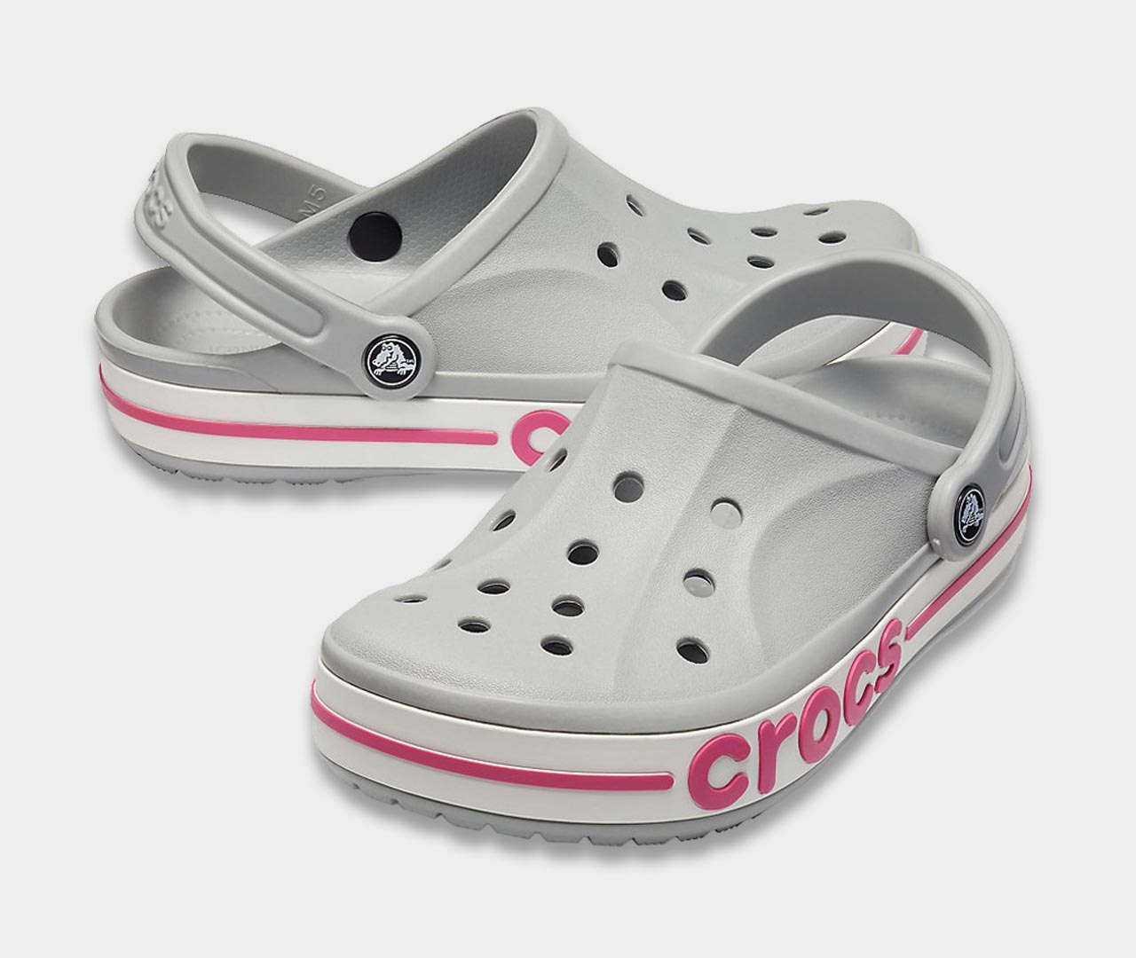 crocs bayaband light grey candy pink 2