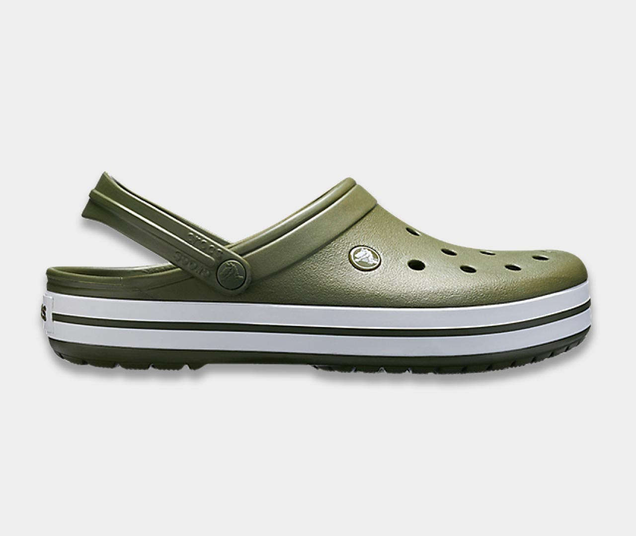 crocs crocband army green 1