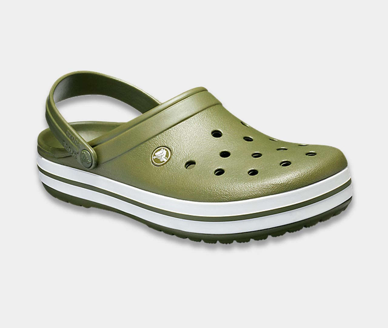 crocs crocband army green 2