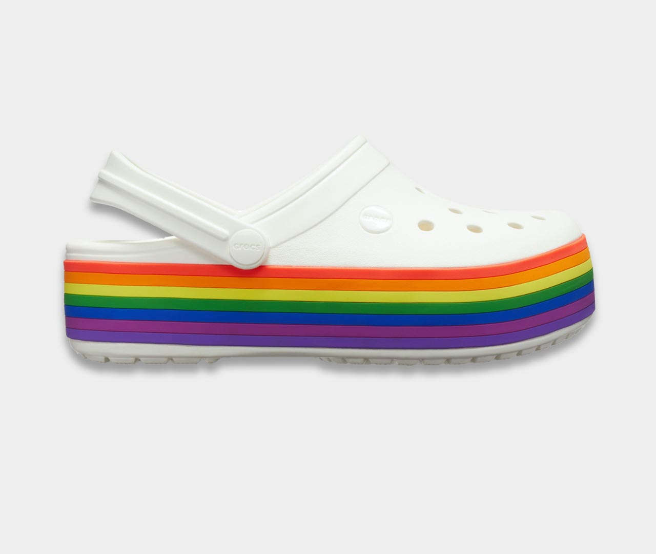 crocs crocband platform rainbow 2