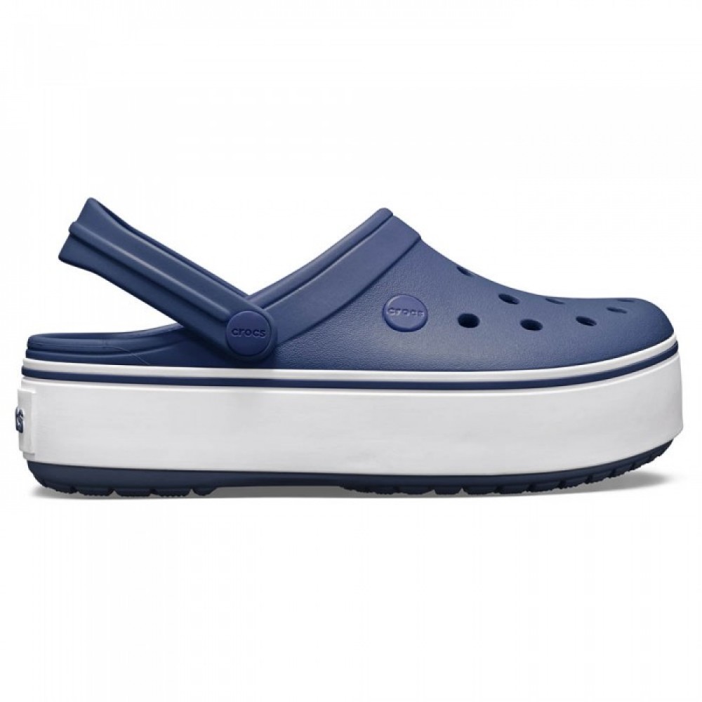 zhenskye sabo kroksy crocs platform navy