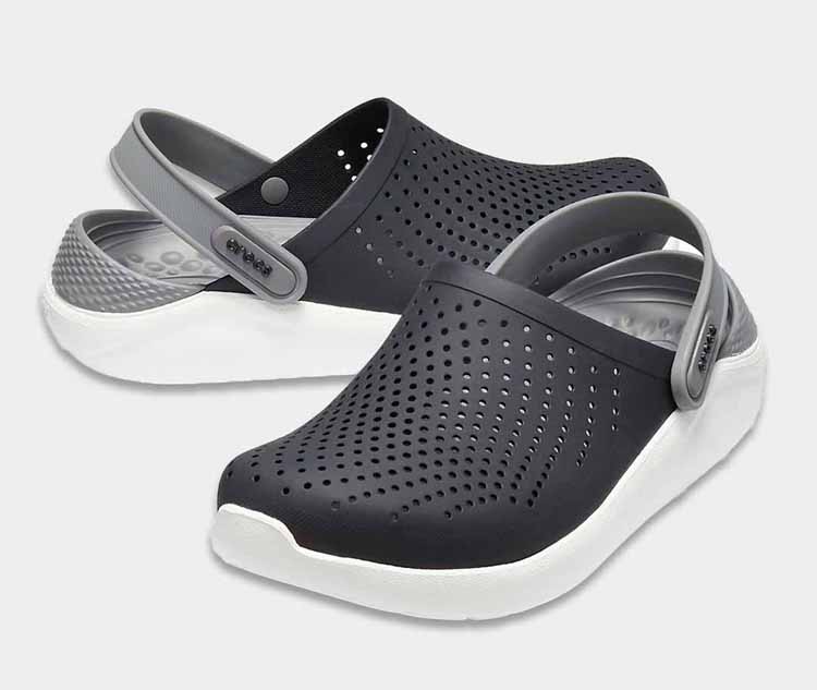 Crocs literide on sale black smoke