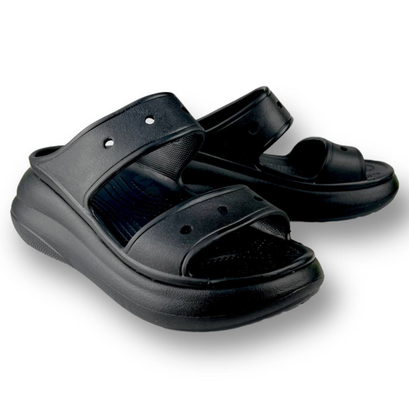 Кроксы Classic Crush Sandal Black (черные) на платформе арт. 207670 ...